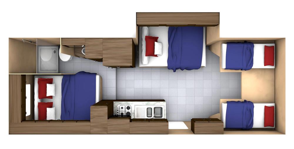 MH-B Midi Camper (Canadream Canada) - floor plan night