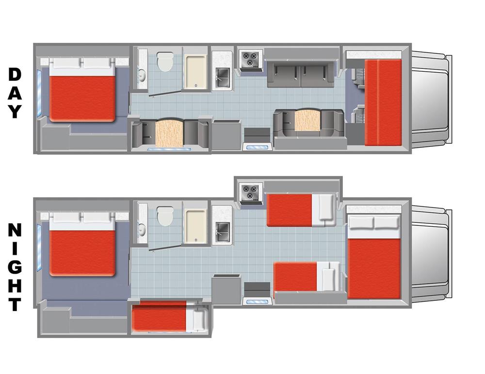 MS-31 Midsize Camper (Mighty Amerika) - floor plan