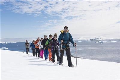 Antarctica Air Cruise - wandeltocht snow shoeing