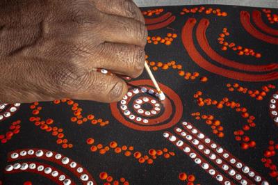 Australie, Northern Territory, aboriginal dot painting