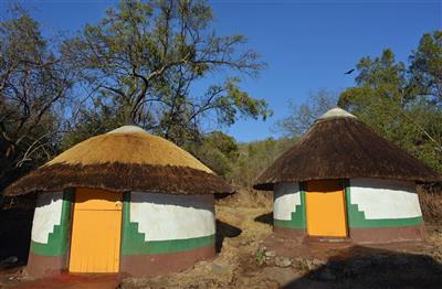 Hutten van de Xhosa-stam, Zuid-Afrika