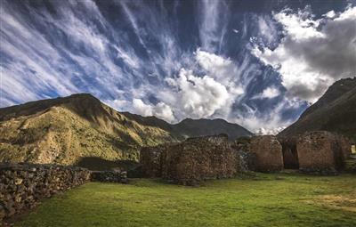 Inca ruïnes Pumamarca, Patacancha Valley