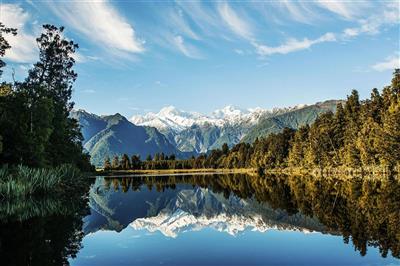 Lake Matheson, Zuidereiland, Nieuw-Zeeland