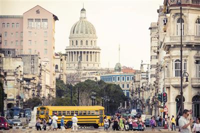 Straat in Havana, Cuba